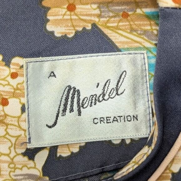 VTG A Mendel 60s 70s Floral Nap Maximalist 80s Fairy Whimsical Garden Dress O/S - Picture 2 of 7